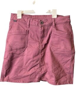 Kuhl women’s Boxy Pocket Mini Skirt in Dusty Rose Sz 6 stretchy preppy cowgirl